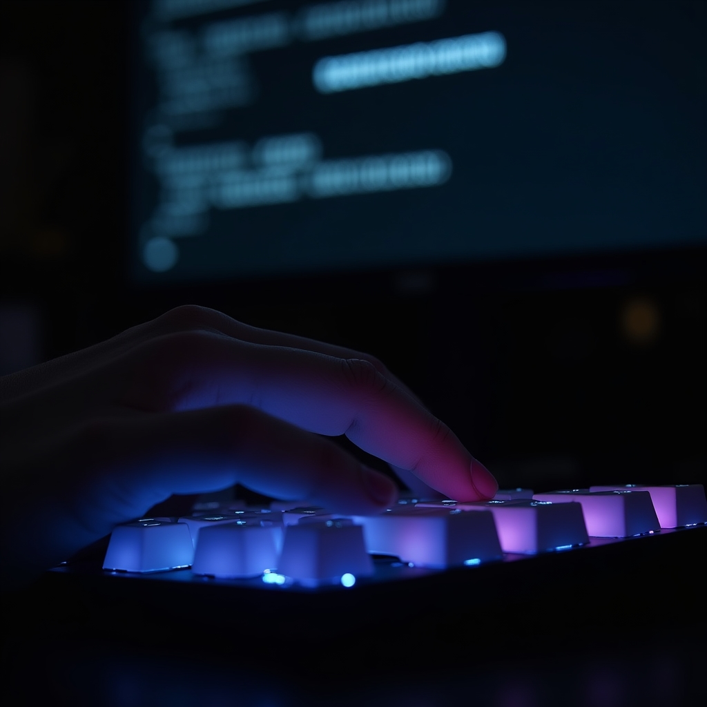 Person tippt sicheres Passwort auf Tastatur