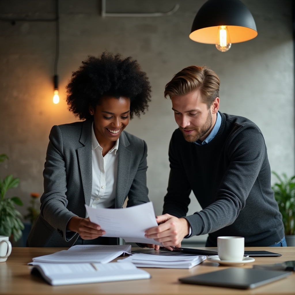 Redaktionsteam bei der Arbeit an digitalen Inhalten